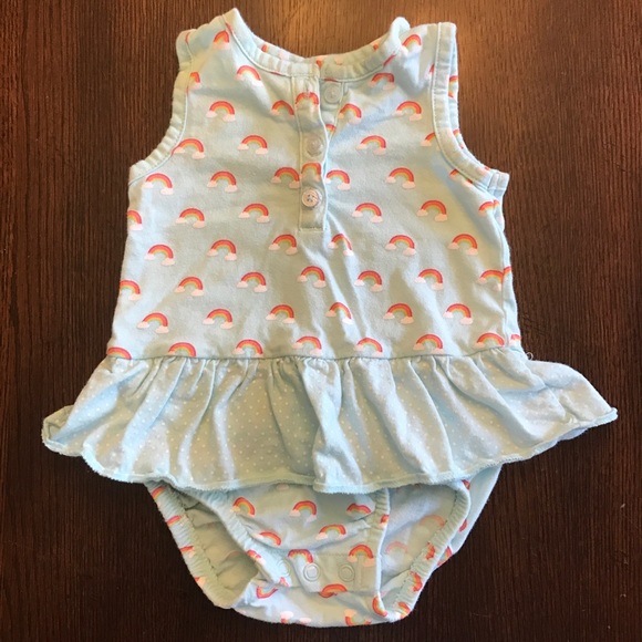 Carters Rainbow One Piece with Ruffle - Picture 3 of 6